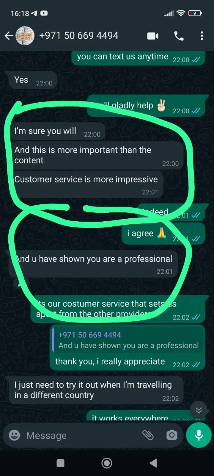 Conversation client 4KPrime IPTV aux États-Unis